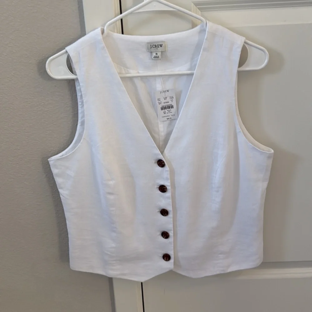 J. Crew Linen Vest - Picture 4 of 8